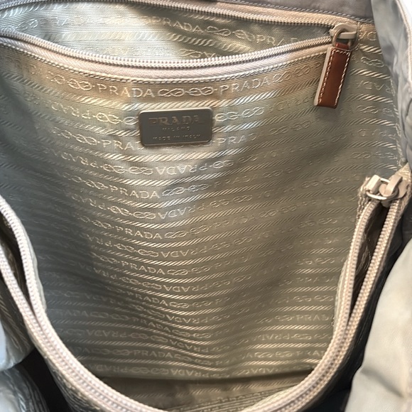 PRADA TESSOTO  rare NYLON POCKETED TOTE  grayish blue - Picture 10 of 10
